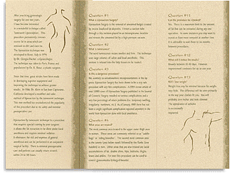 brochure interior, one flap unfolded