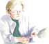 woman from a knitters magazine